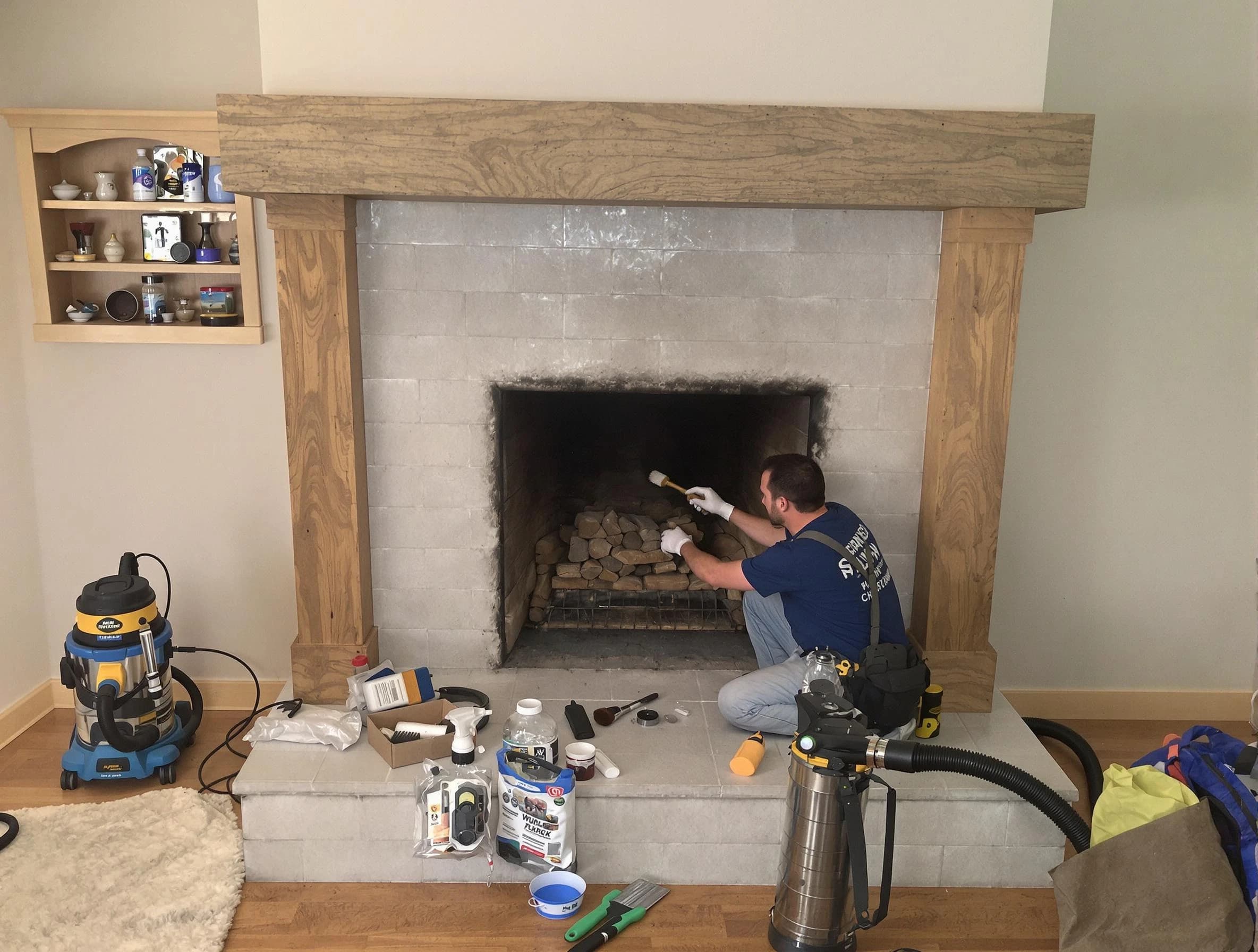 Detailed creosote removal process by Park City Chimney Sweep in Park City, UT