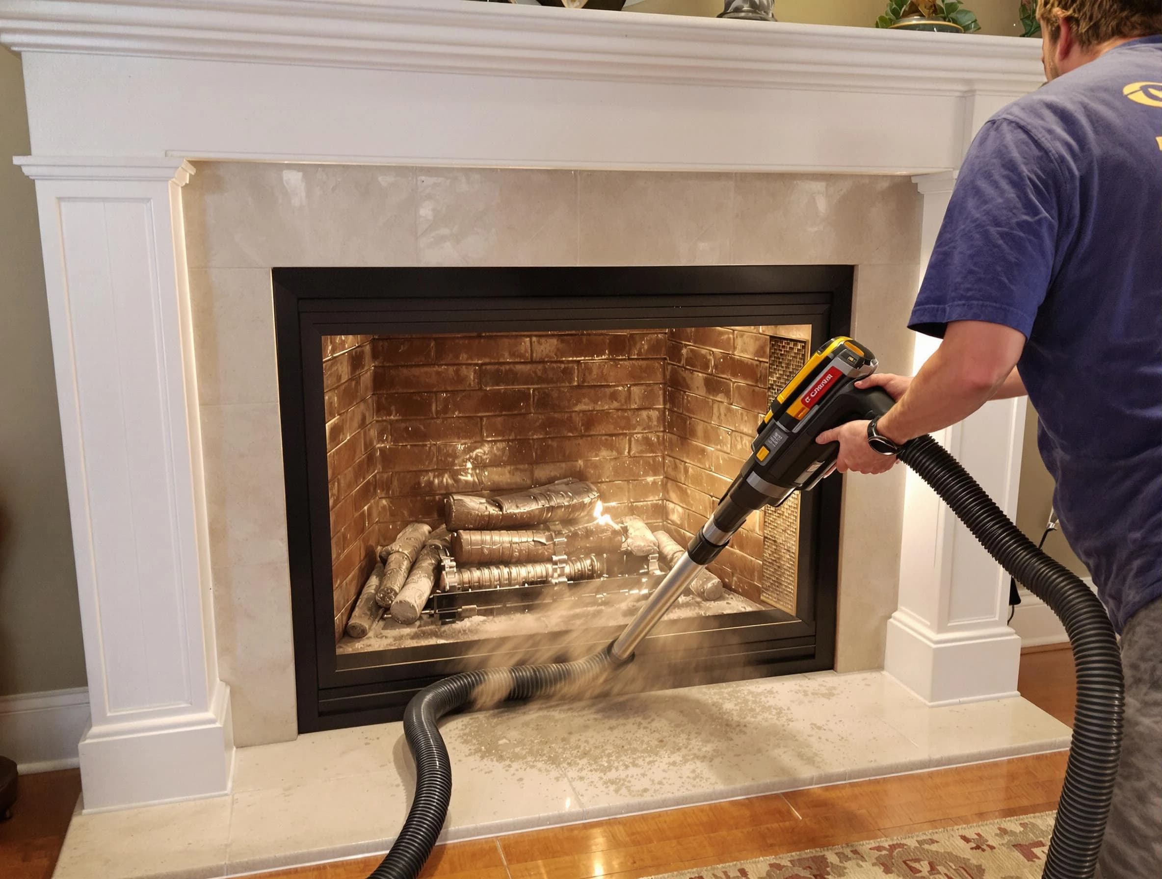 Fireplace cleaning performed by Park City Chimney Sweep in Park City, UT