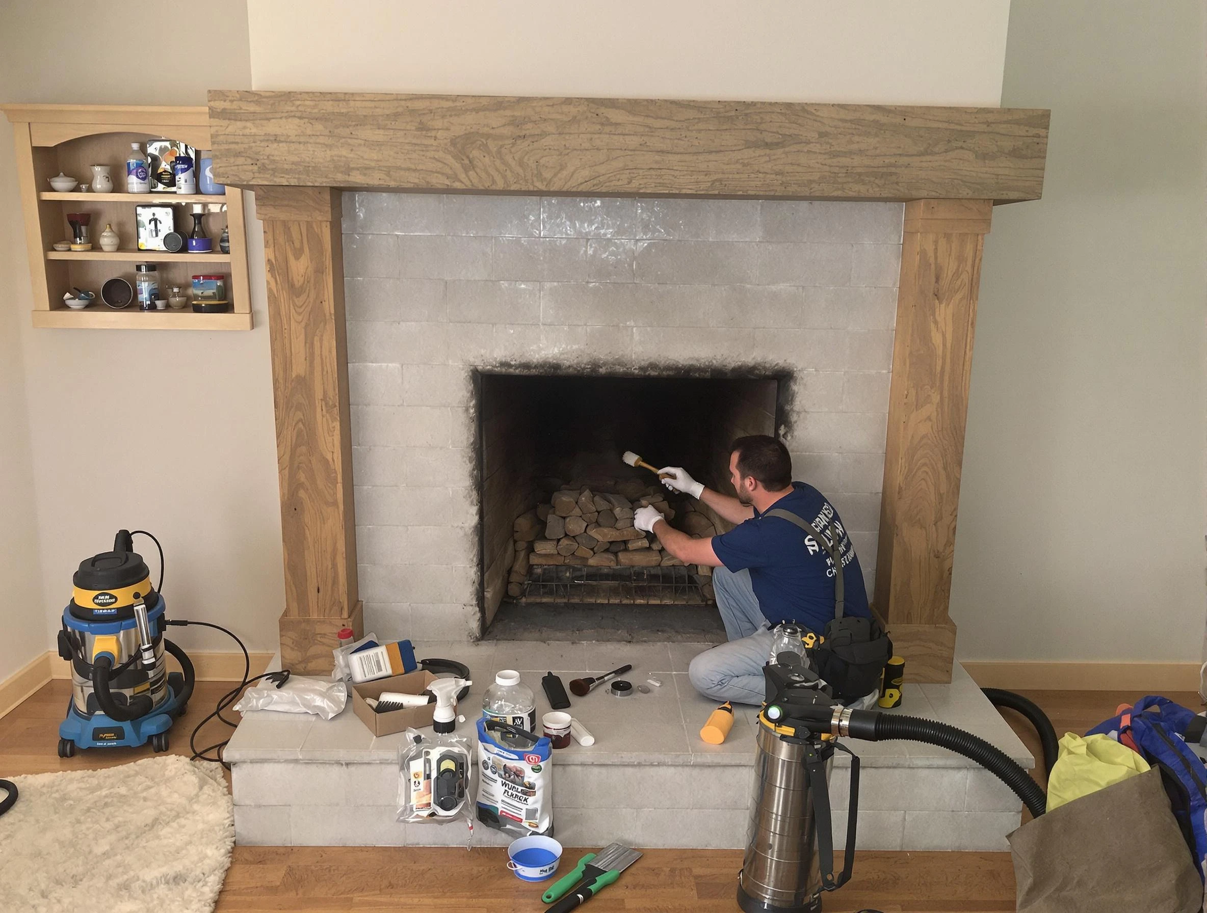 Detailed creosote removal process by Park City Chimney Sweep in Park City, UT